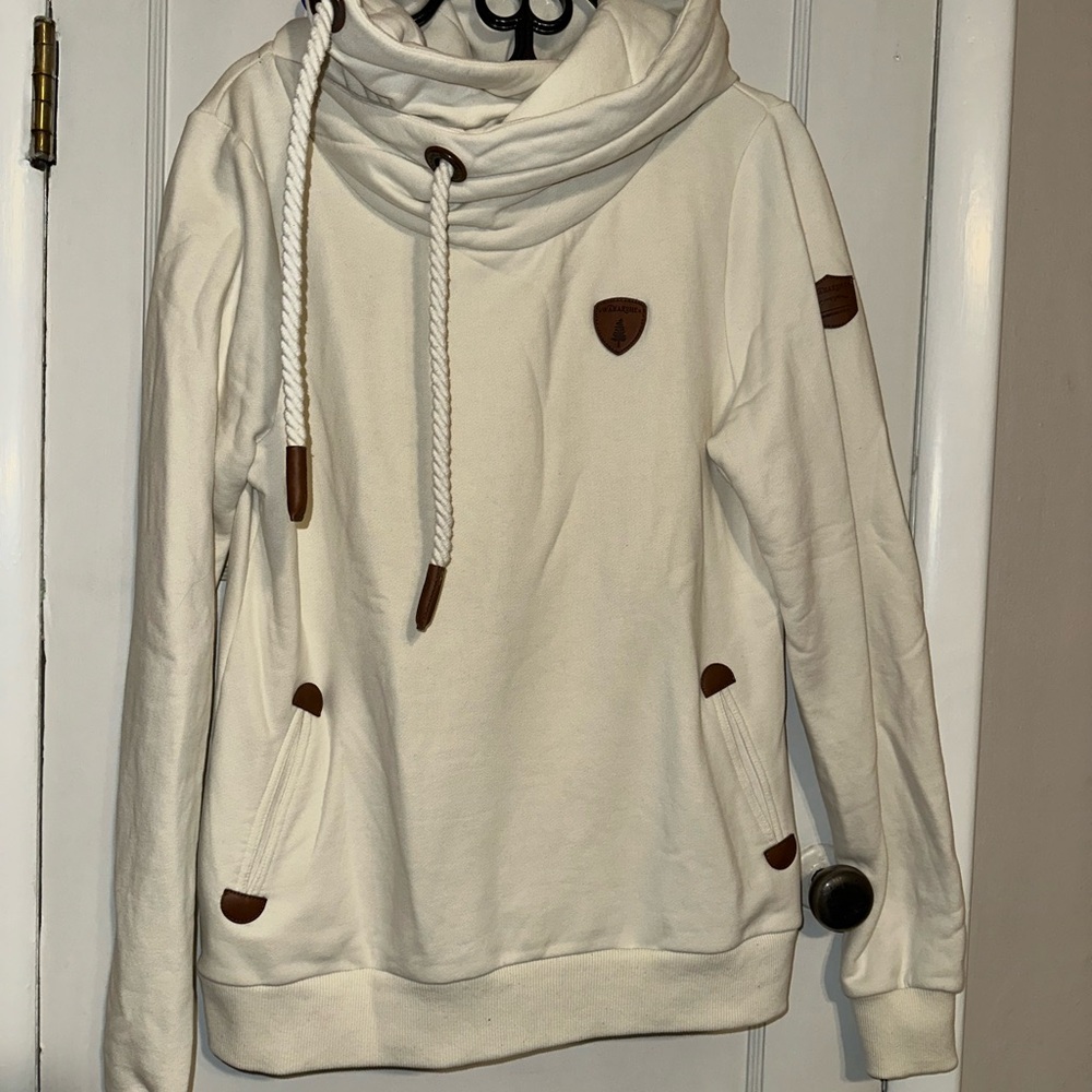 Wanakome Cream Cowl Neck Sweater
